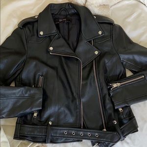 Black leather jacket